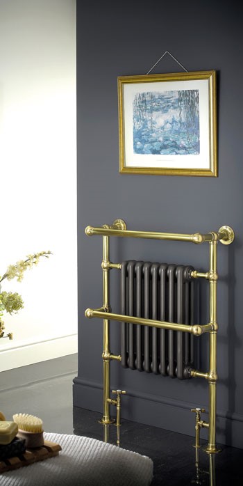 ravenna plus traditional towel warmer <br> colour shown BLACK TEX MET 