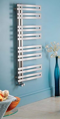 genova offset stainless steel towel warmer