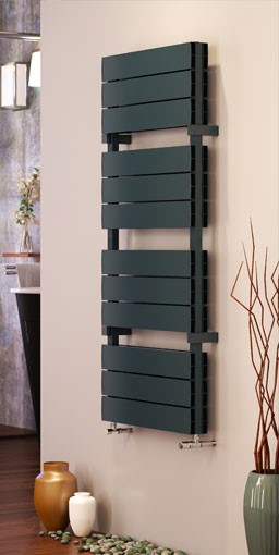 magenta flat<br>aluminium designer towel warmer