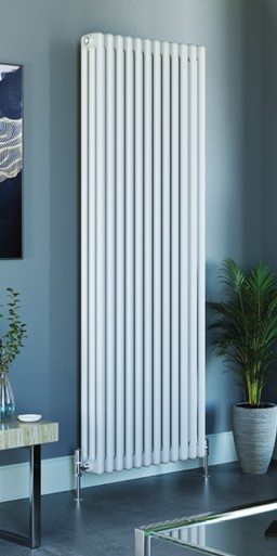 roma vertical white stock radiator