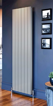 magenta flat vertical aluminium radiator