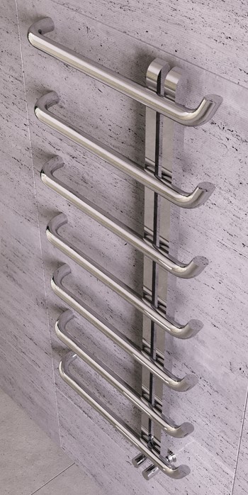 garda curve plus<br>polished stainless steel<br>towel warmer