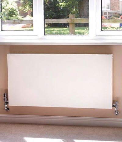 milano horizontal white radiator