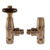 Italian Traditional Luxury TRV Valve Set Angled Antique Brass