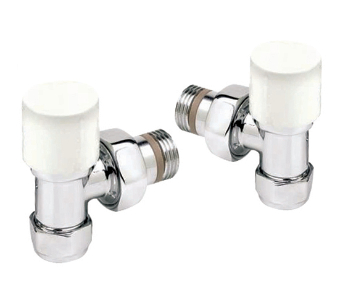 Italian Luxury Valve Set Chrome with White Head